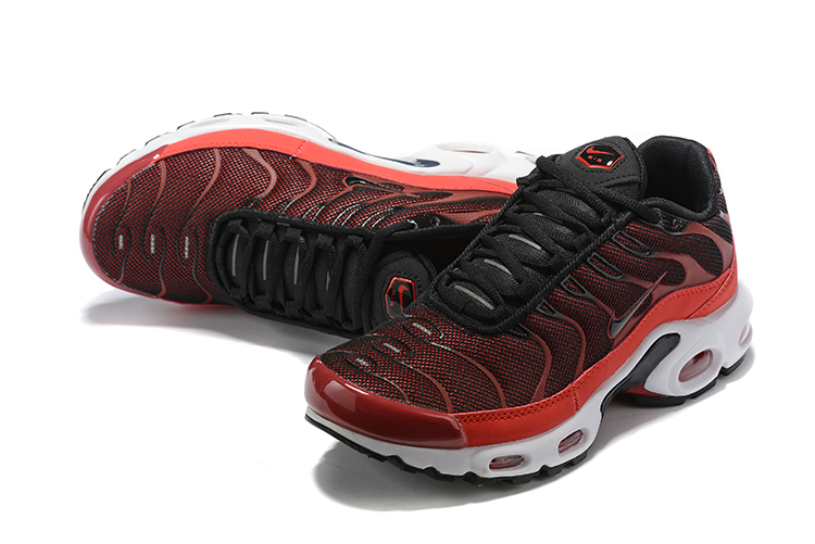 2020 Nike Air Max TN Plus Black Dark Red White Shoes - Click Image to Close